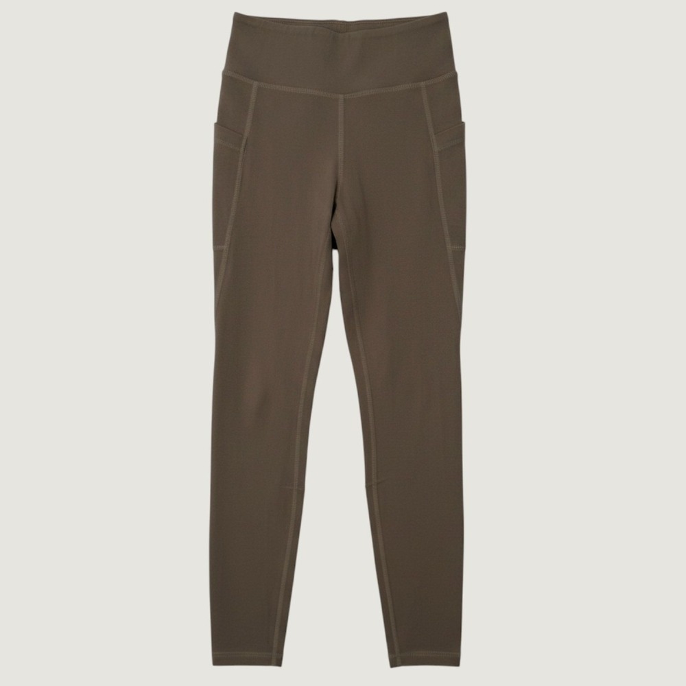 MATE the Label Organic Cotton High Rise Pocket Leggings Taupe Brown Small